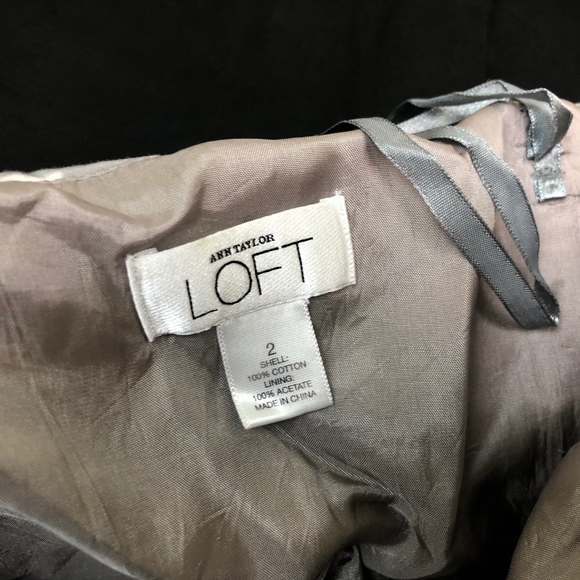 Ann Taylor LOFT A-line Strapless Damask Print Dres - Picture 4 of 6